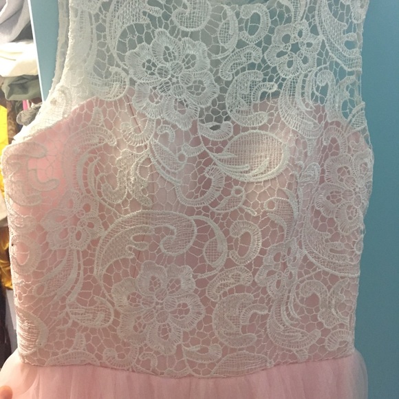 Pink Lace Prom Dress - Picture 4 of 4